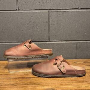 90’s Y2K Vintage Colorado Brown Leather Slip On Clog Sandals Men’s 8